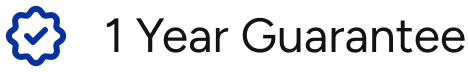 1 year guarantee for your peace of mind