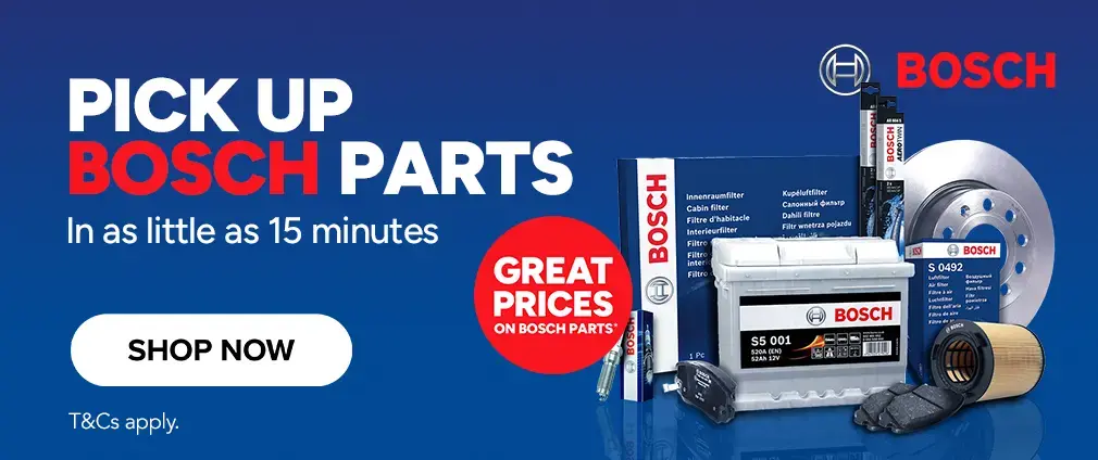 Pick up Bosch parts as little as 15 minutes