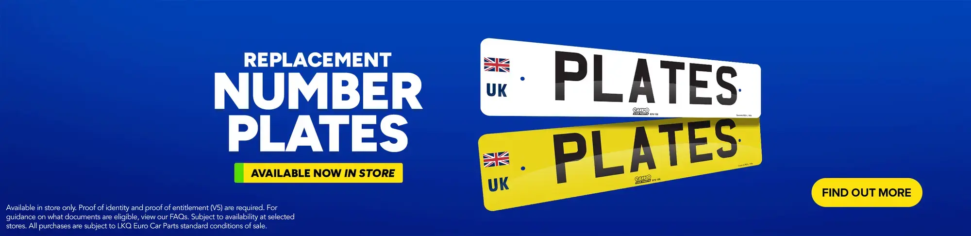 Number Plates - Available in-store now