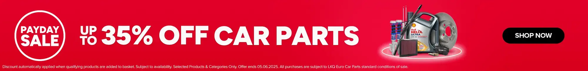 Paydale Sale! Save up to 35 percent on Car Parts