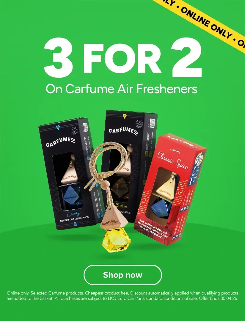 3 for 2 on selected Carfume Air Fresheners