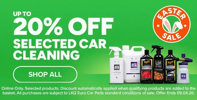 Up to 20% off selected Car Cleaning