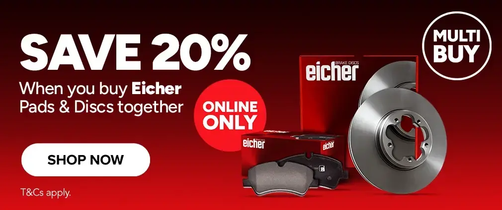 Save 20% on Eicher Discs and Pads when purchased together