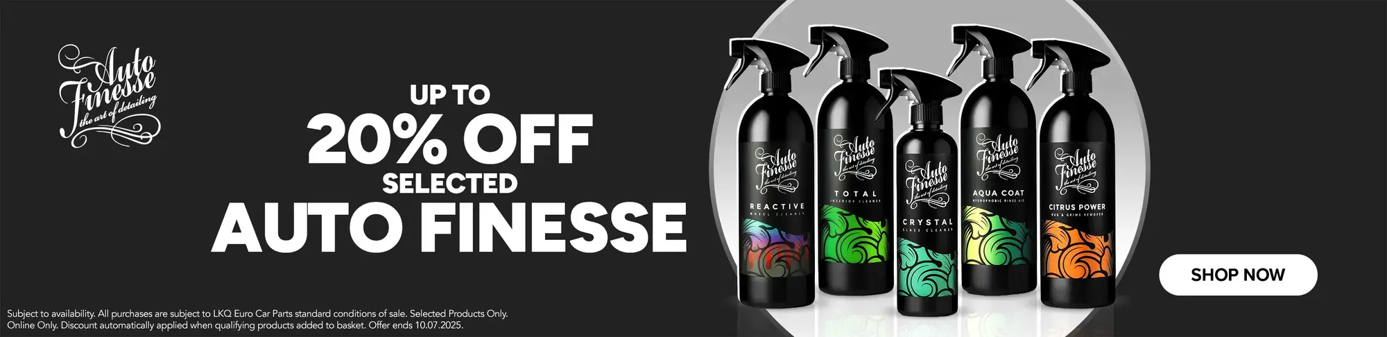 Save up to 20% on selected Auto Finesse