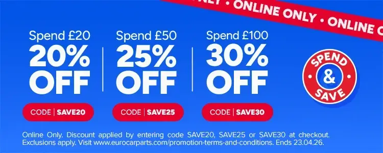 Spend & Save on Car Parts - Use SAVE30, SAVE25 or SAVE20