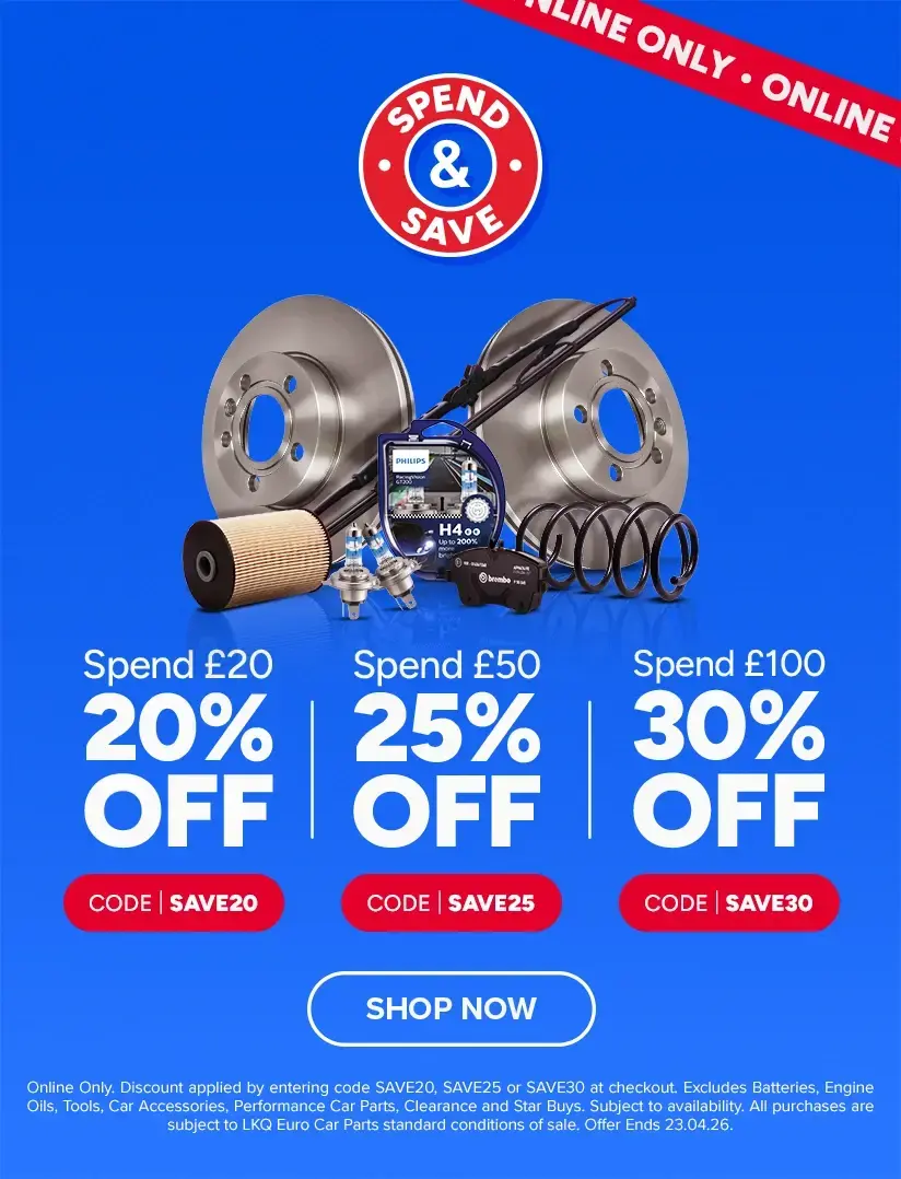 Spend & Save on Car Parts - Use SAVE30, SAVE25 or SAVE20