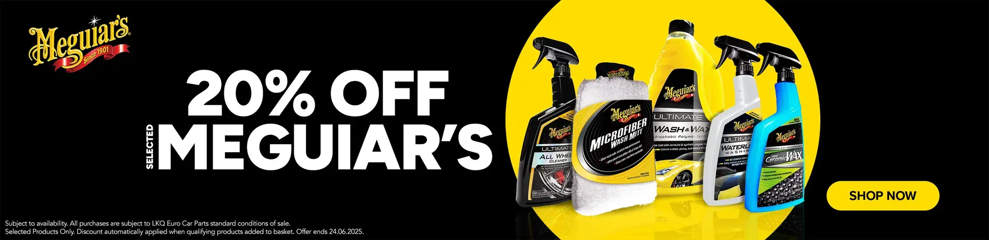 Up to 20% off Selected Meguiars