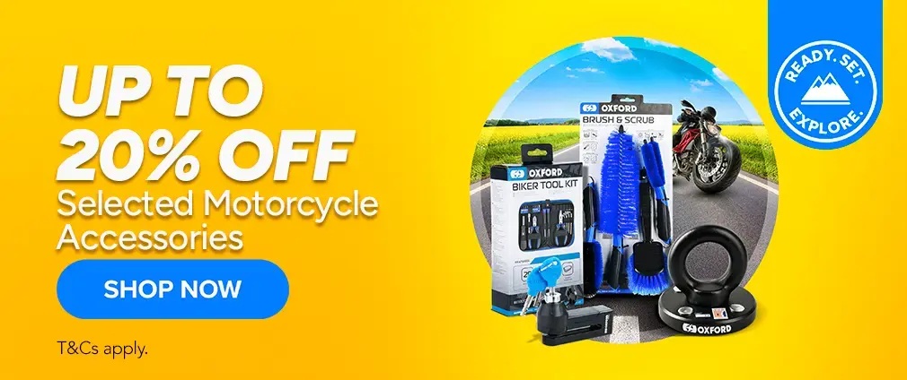 Up to 20% off Motorbike Accessories