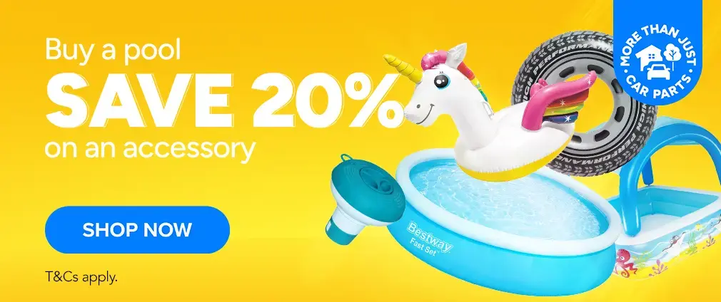 Buy a pool save 20% on an accessory 