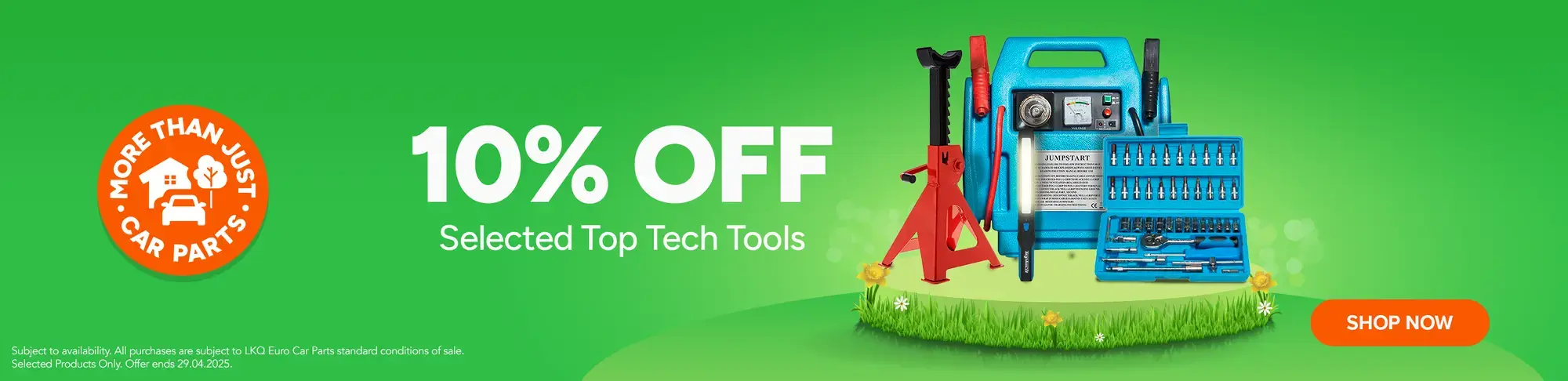 10 percent off Selected Toptech Tools