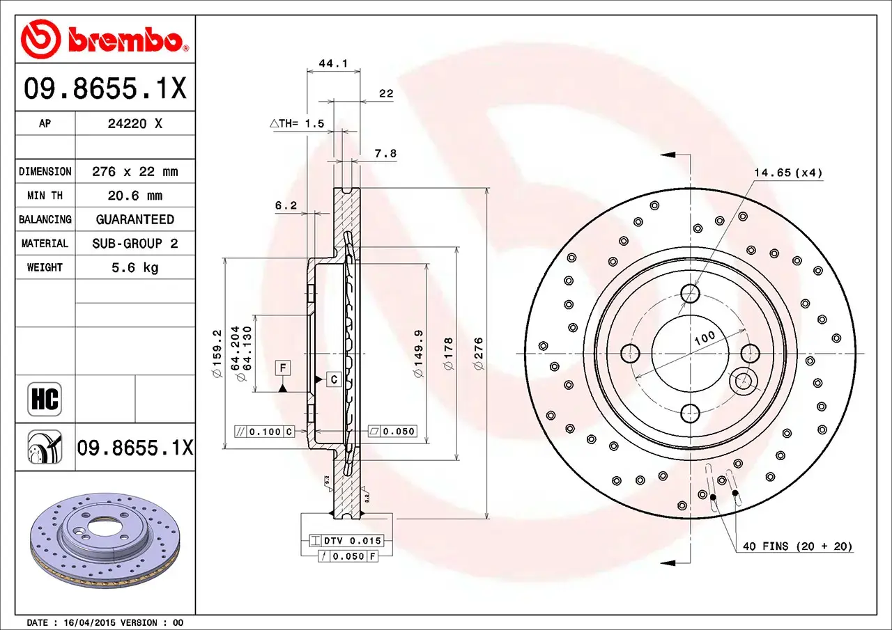 Brembo Xtra Brake Disc