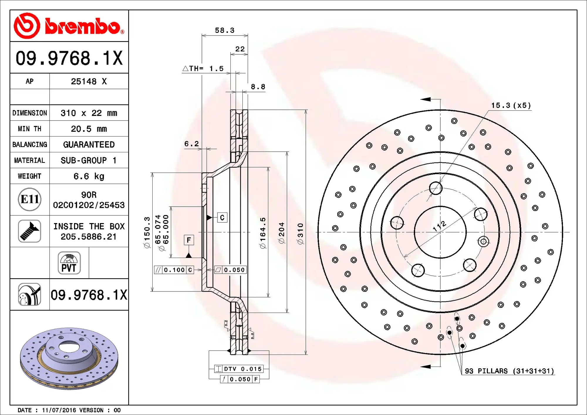 Brembo Xtra Brake Disc