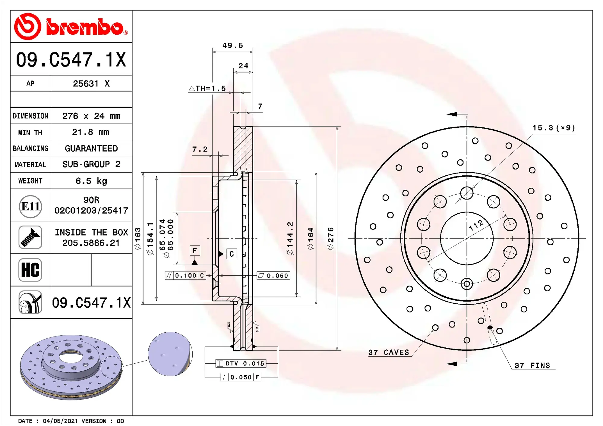 Brembo Xtra Brake Disc