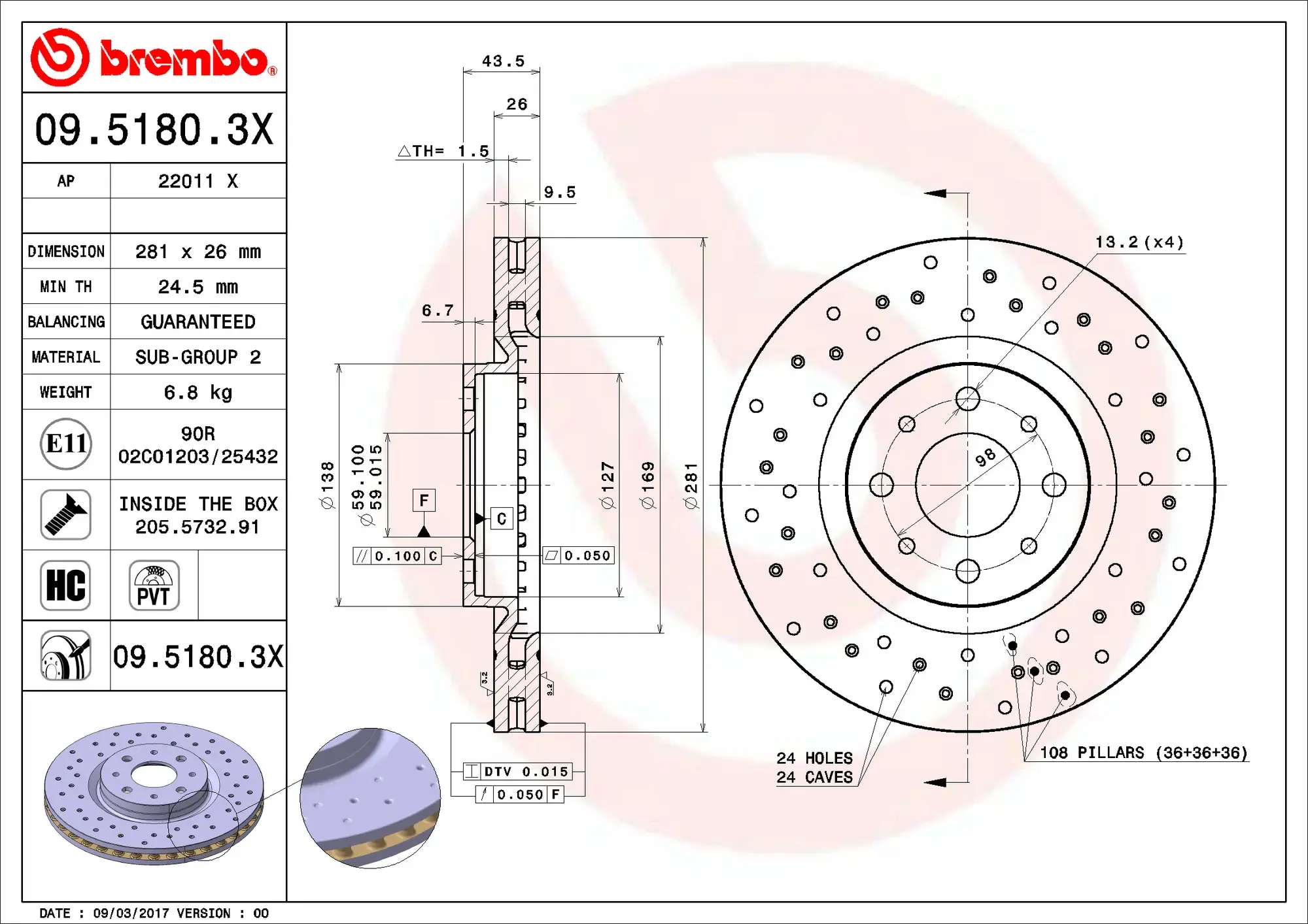Brembo Xtra Brake Disc