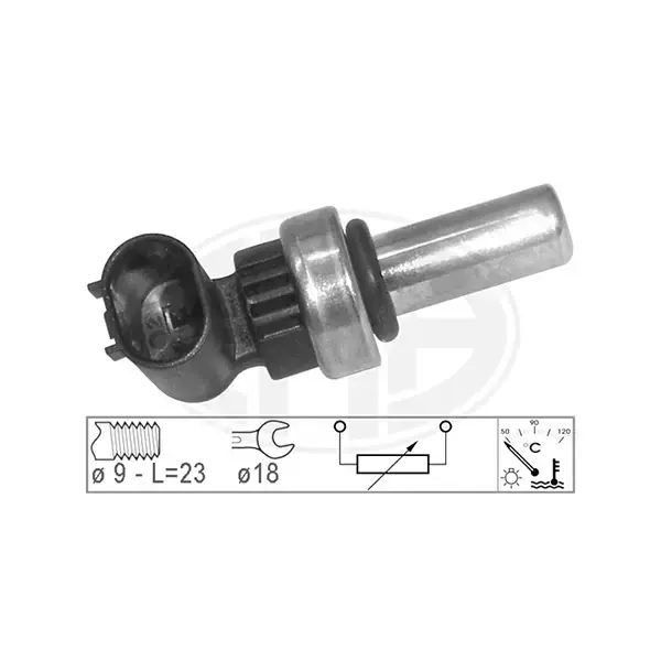 Era Coolant Temp Sensor - Vauxhall Saab 2Pin Black Plug | 330757 | Euro Car Parts