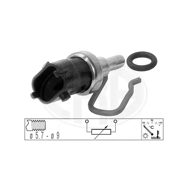 Era Coolant Temp Sensor - Citroen Peugoet Vauxhall 2Pin Black | 330777 | Euro Car Parts