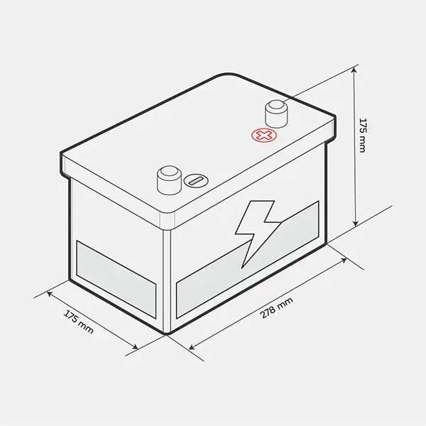 Lion 100 Car Battery - (70Ah) 3 Year Guarantee