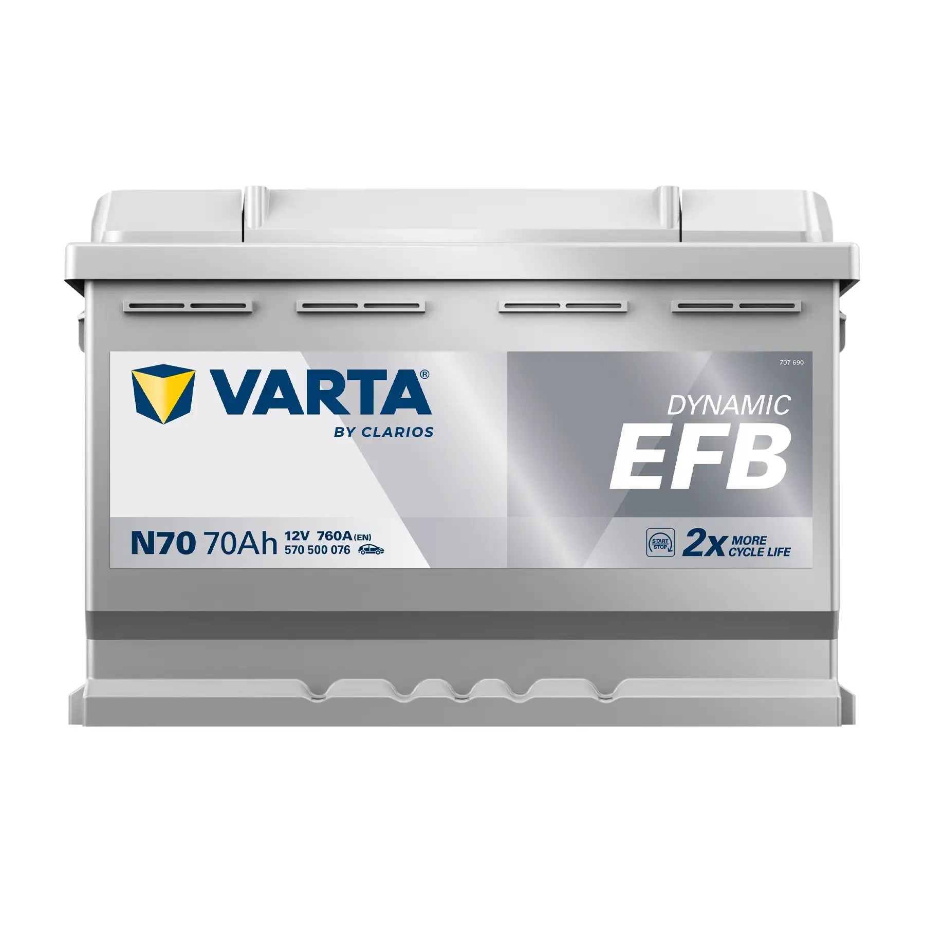 Varta EFB Stop/Start 096 70AH 760CCA Car Battery - 3 Year Guarantee