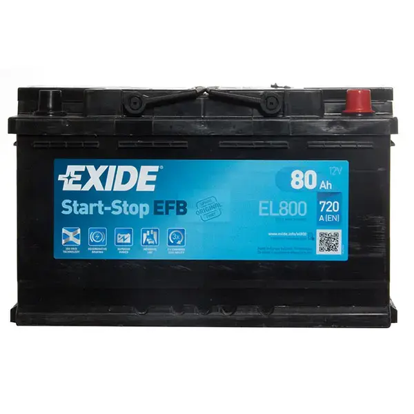 Exide EFB Stop/Start 115 EL800 80AH 720CCA Car Battery (EL800) - 3 year Guarantee