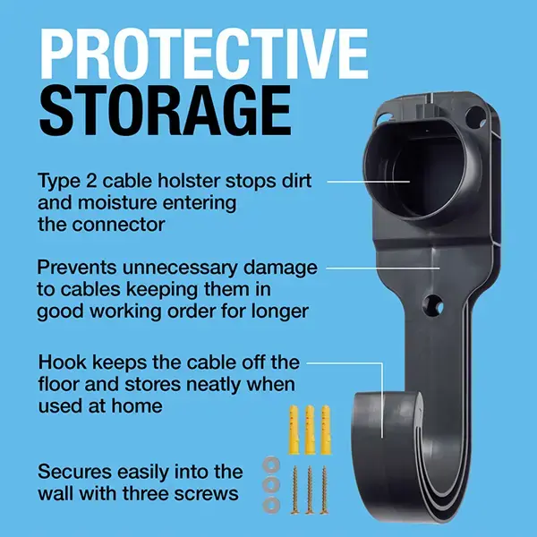 Ring Auto Type 2 EV Cable Wall Holster Hook