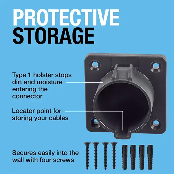 Ring Auto Wall Holster For Type 1 EV Cable