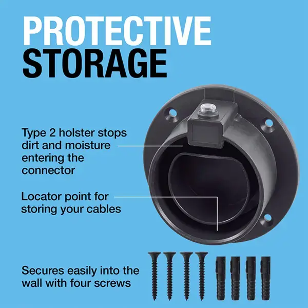 Ring Auto Wall Holster For Type 2 EV Cable