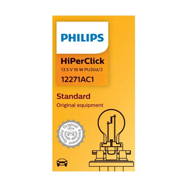 Philips Ns/Os Bulb & Holder Sprinter Crafter 06- Amber 16W For Mirro Indicator