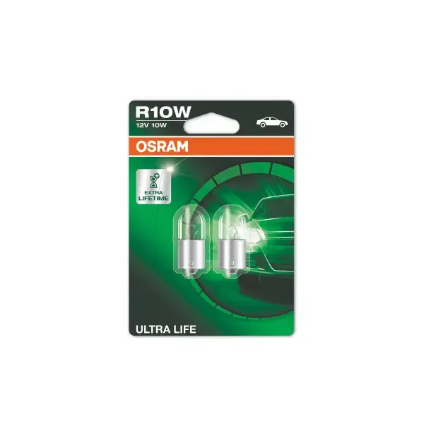 Osram Ultra Life 245 12V 10W Long Life Bulb - Twin Pack