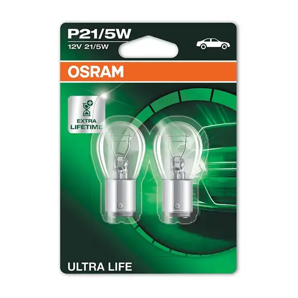 Osram Ultra Life 380 12V P21/5W Twin Filament Bulb - Twin Pack