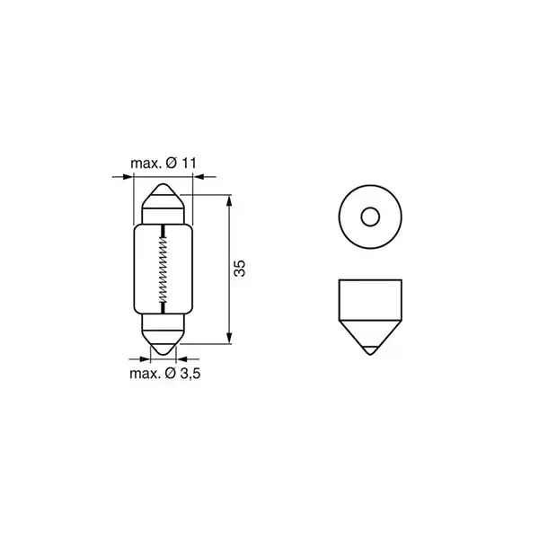 Bosch 239 12V 5W Festoon Bulb Clear - Single Bulb