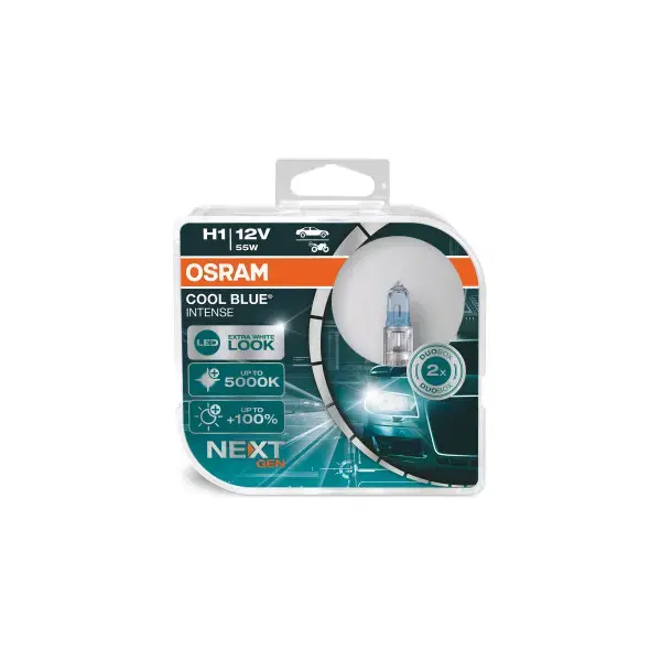 Osram Cool Blue Intense H1 headlight bulb swith a Xenon look (2 bulbs)