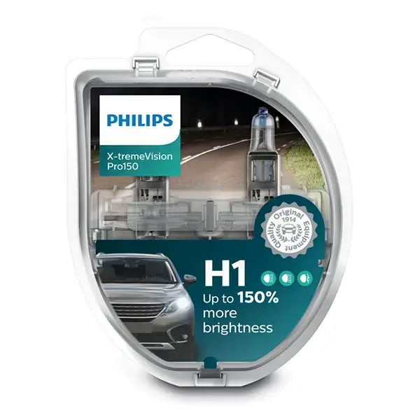 Philips 12V H1 X-treme Vision Pro150 +150% Brighter Upgrade - Twin Pack