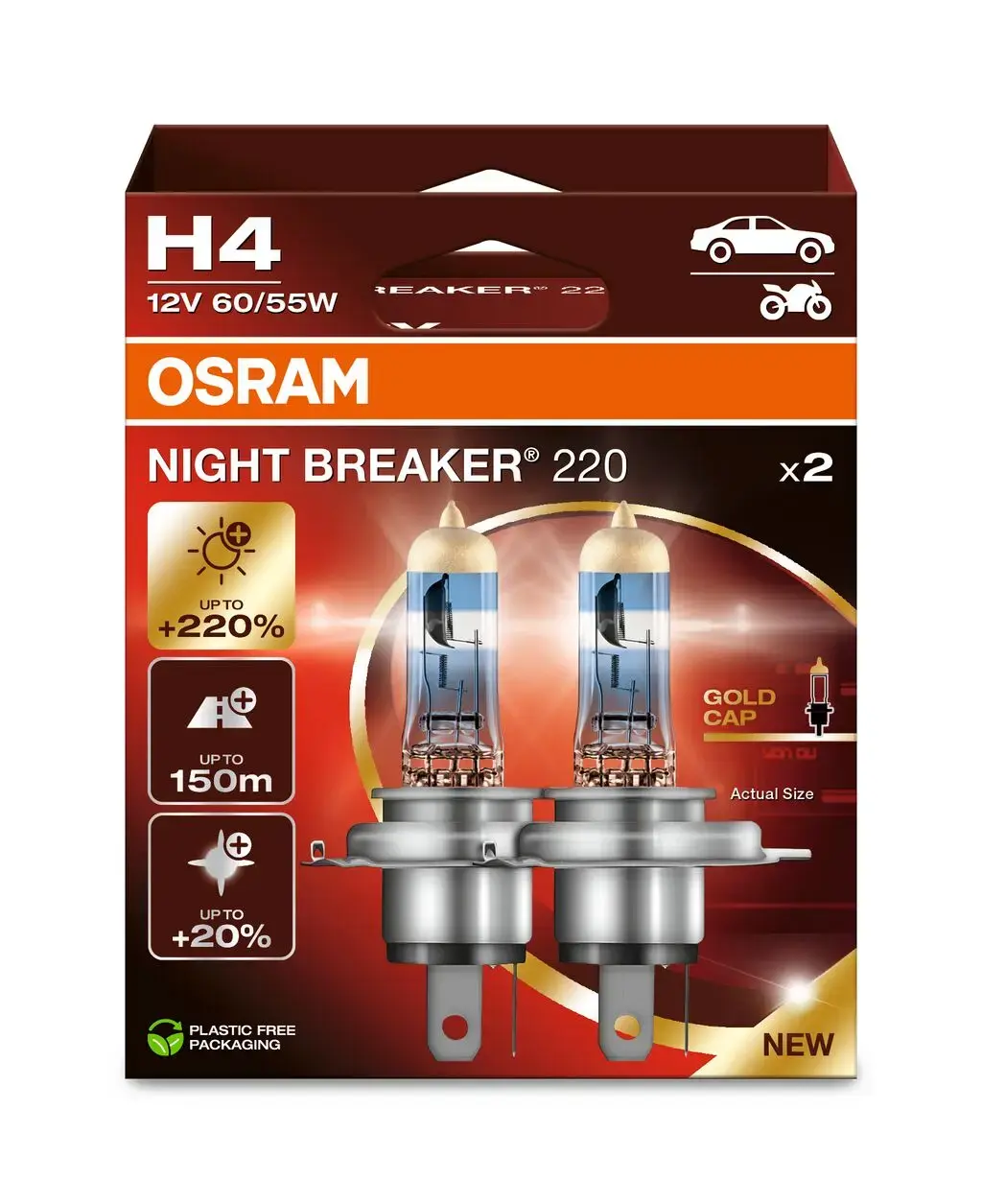Osram OSRAM NIGHT BREAKER H4 +220%