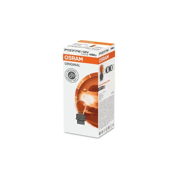 Osram 3751AK 12V 27/7W Black Base Amber Bulb - Single Pack