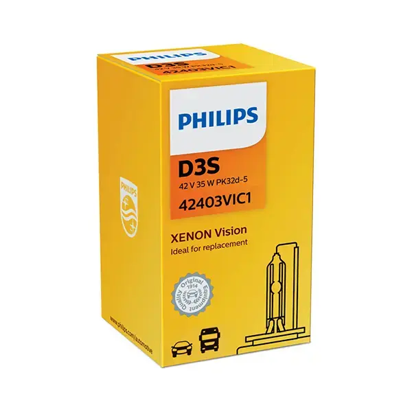 Philips Vision D3S Xenon Bulb 4300K Single Boxed Mercury Free