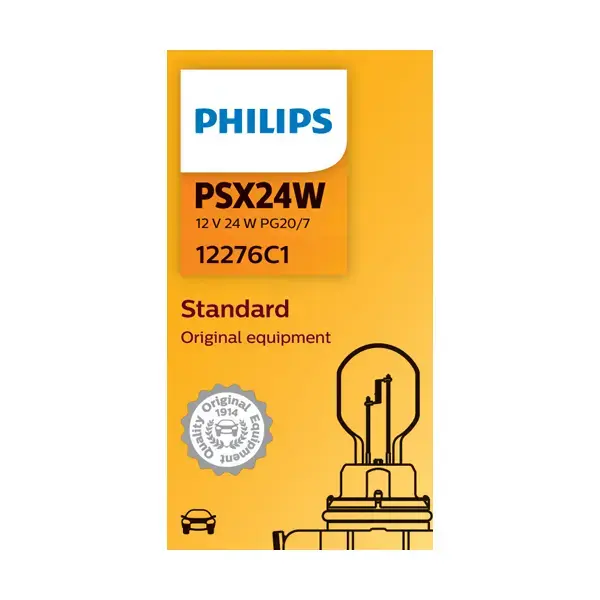 Philips PSX24W H16 12V 24W Clear Bulb Cream Base