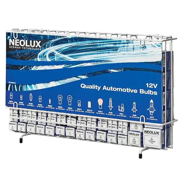 Neolux Bulb stand & 132 12v single box bulbs
