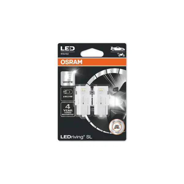 Osram 582 12V W21W LED Cool White 6000K - Twin Pack