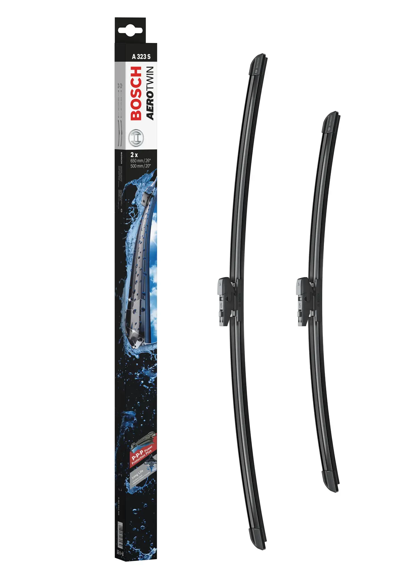 Bosch AeroTwin Flat Wiper Blade Set A323S