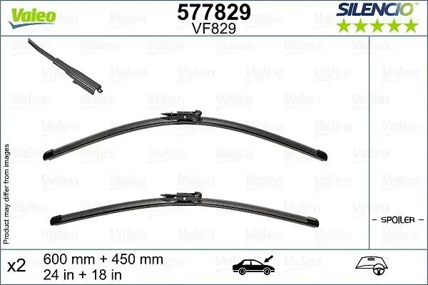Valeo Silencio Origninal Equipment Wiper Blade Set VF829