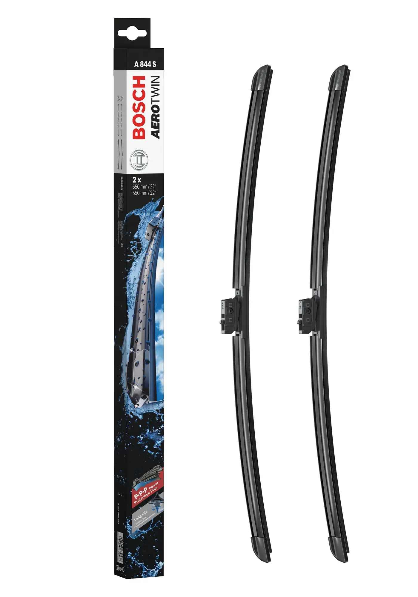 Bosch Aerotwin Flat Wiper Blade Set A844S