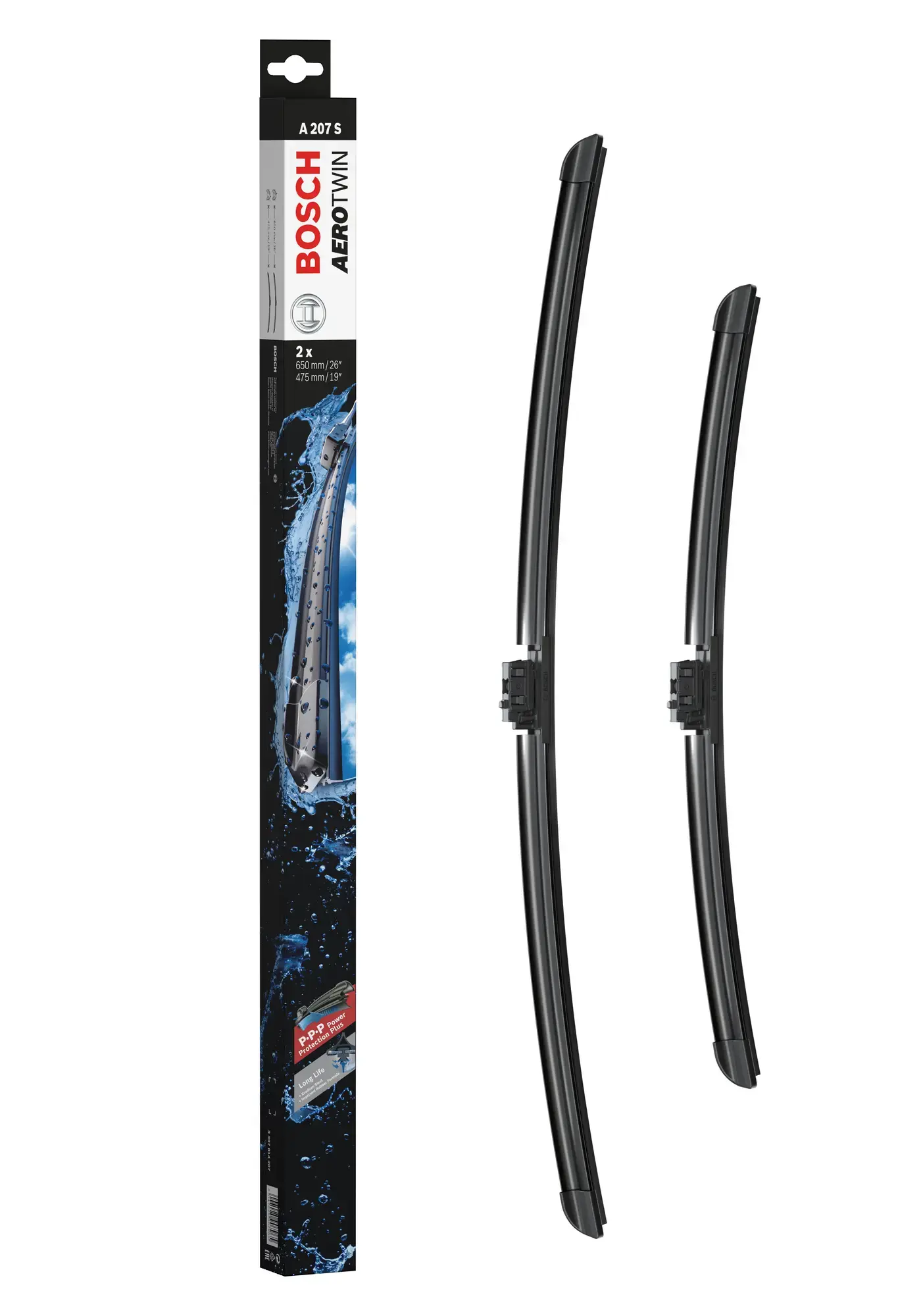 Bosch Aerotwin Flat Wiper Blade Set A207S