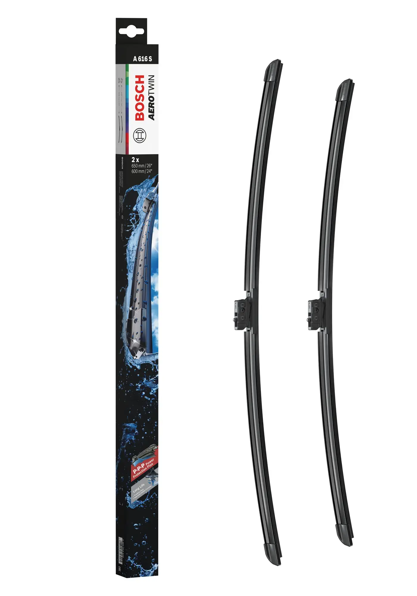 Bosch AeroTwin Flat Wiper Blade Set A616S