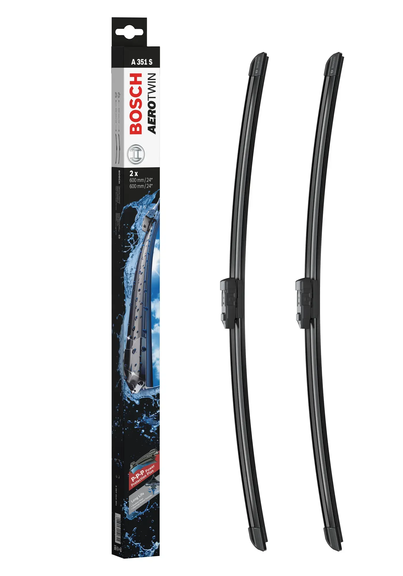 Bosch Aerotwin Flat Wiper Blade Set A351S