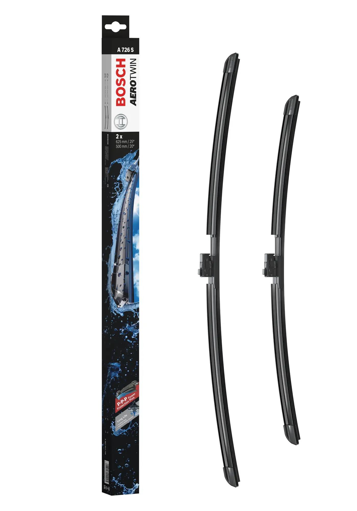 Bosch AeroTwin Flat Wiper Blade Set A726S