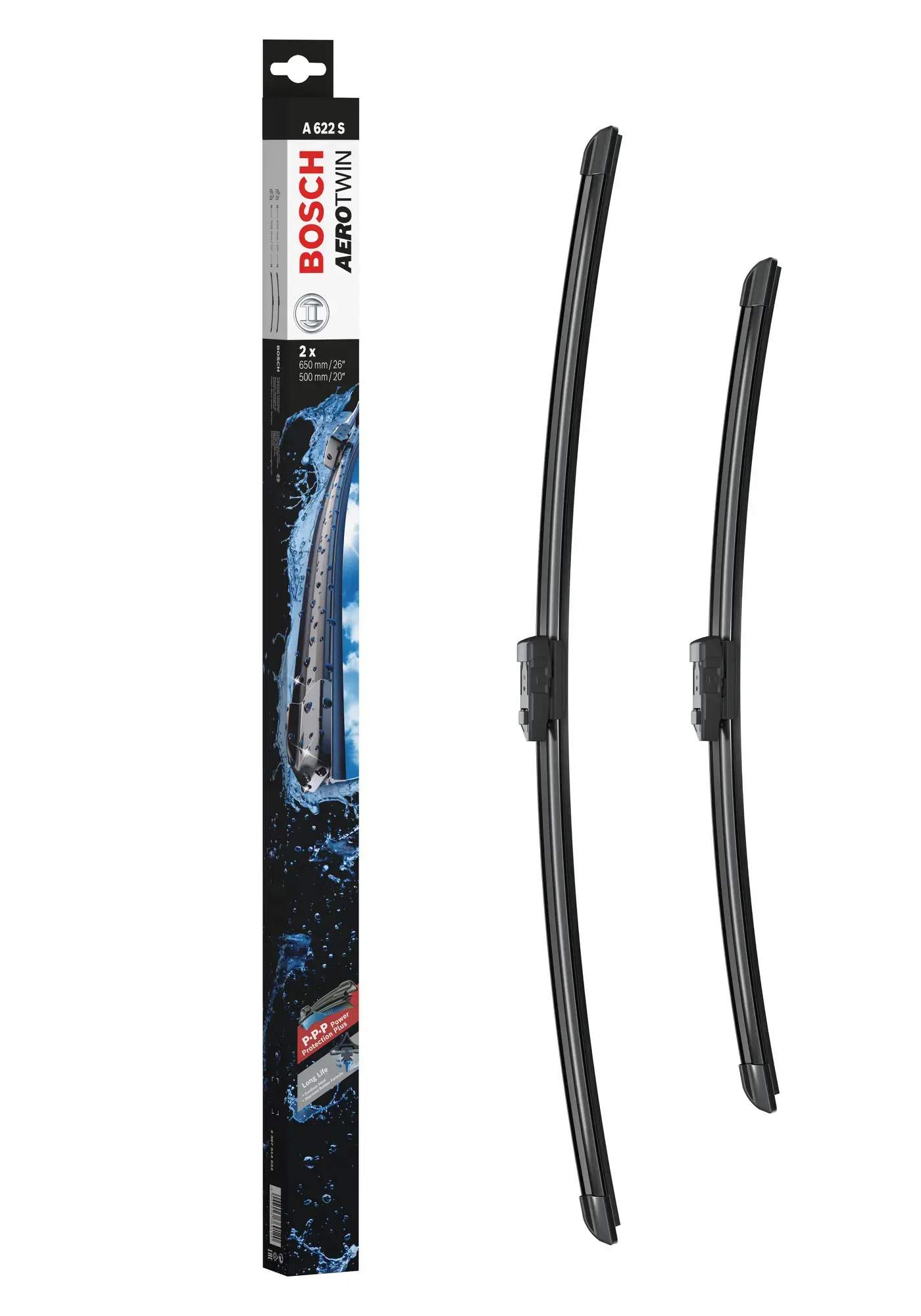 Bosch AeroTwin Flat Wiper Blade Set A622S