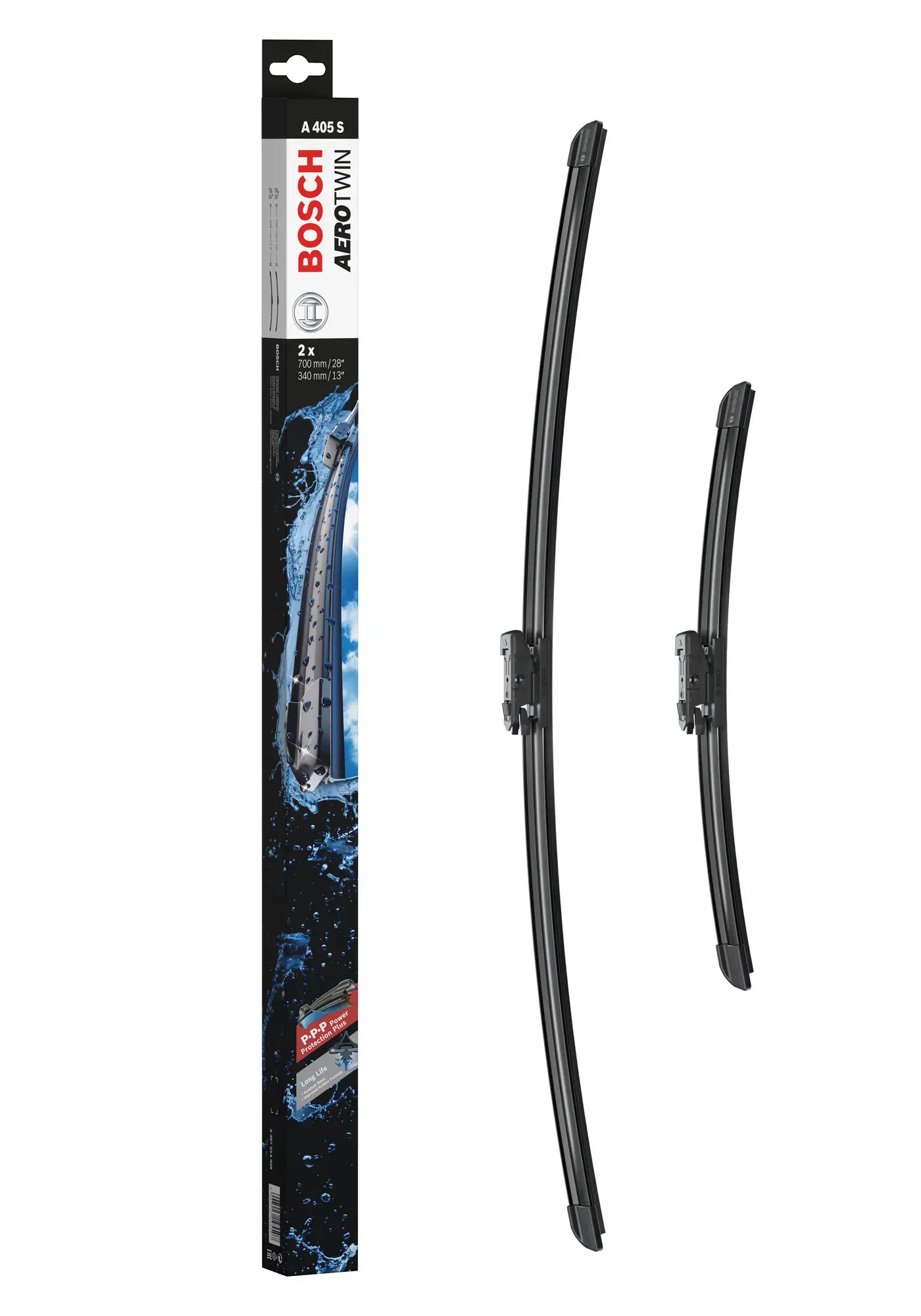Bosch AeroTwin Flat Wiper Blade Set A405S