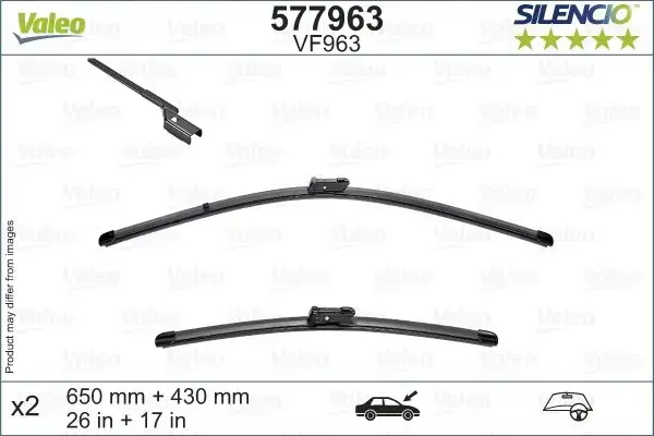 Valeo Silencio Origninal Equipment Wiper Blade Set VF963