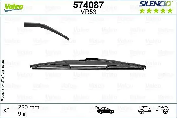 Valeo Silencio Origninal Equipment Rear Wiper Blade VR53