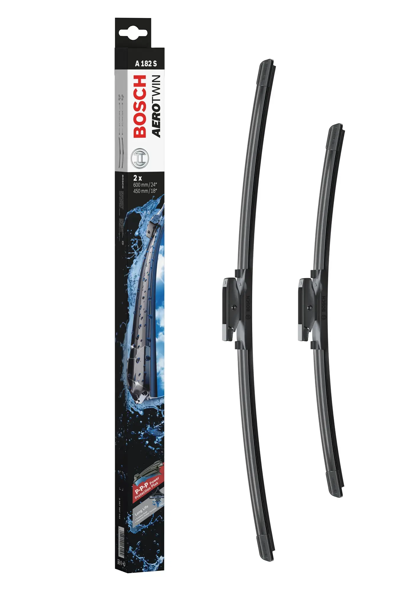 Bosch Aerotwin Flat Wiper Blade Set A182S